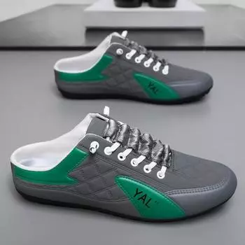 Мужская повседневная обувь, полутапочки на мягкой подошве, мужские тапочки 39 белый