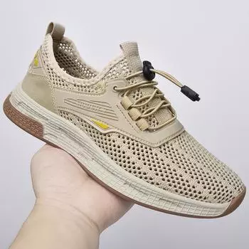 Мужская повседневная обувь, повседневные кроссовки с дышащей сеткой 39 чёрный