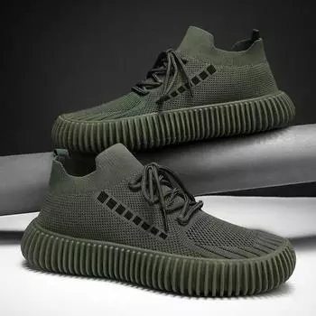 Мужская повседневная обувь, приятная для кожи, мягкая спортивная обувь, нескользящие, износостойкие кроссовки 39 бежевый