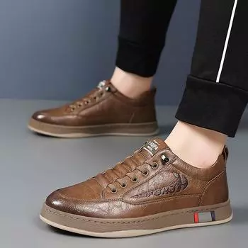 Мужская повседневная обувь Простые туфли из натуральной кожи в стиле ретро Элегантные формальные рабочие туфли для поездок на работу Бесплатная доставка Лоферы 44 чёрный