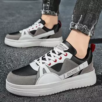 Мужская повседневная обувь Простые замшевые легкие дышащие кроссовки Модные туфли на платформе для мужчин Износостойкие нескользящие прогулочные туфли 39 серый