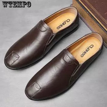 Мужская повседневная обувь Punch Breathable с мягкой подошвой, ленивые туфли Trend Peas Shoes Men 38