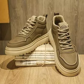 Мужская повседневная обувь, рабочая обувь на толстой подошве со шнуровкой, мужская обувь для работы на открытом воздухе, высококачественные ботинки осень-зима 39