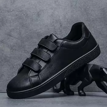 Мужская повседневная обувь, роскошные теннисные кроссовки из искусственной кожи, лоферы для мужчин 2024 года, удобные мокасины, походная обувь для активного отдыха 39 чёрный