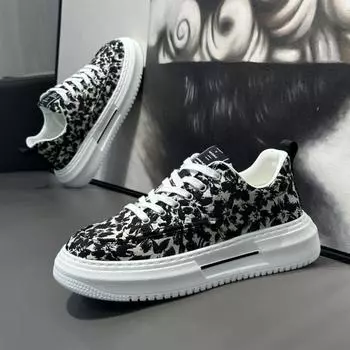 Мужская повседневная обувь с дышащей поверхностью из ткани, универсальные мужские кроссовки с плоским дном, нескользящие, спортивная обувь для мужчин 39 чёрный