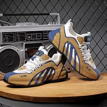 Мужская повседневная обувь с дышащей сетчатой поверхностью; Мужская обувь на увеличенной толстой подошве; Старая обувь и Спортивная обувь. 38 белый