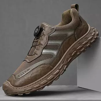 Мужская повседневная обувь с кроссовками на вращающихся пуговицах 39 хаки