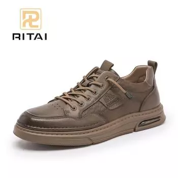 Мужская повседневная обувь с круглым носком, увеличивающая рост, обувь с толстой подошвой, дышащая, удобная, плоская обувь 38 коричневый