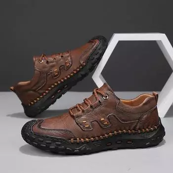 Мужская повседневная обувь с низким верхом Кожаная обувь Кроссовки для активного отдыха 39 чёрный