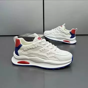 Мужская повседневная обувь с низкой посадкой и толстой подошвой из сетчатого материала, модная и трендовая спортивная обувь 39