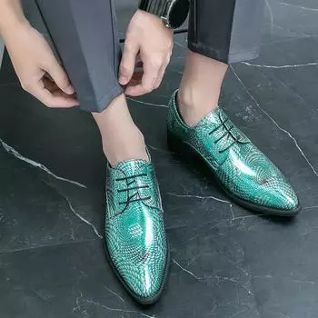 Мужская повседневная обувь с острым носком, мужская клубная обувь на шнуровке, универсальная модная обувь «Челси» для мужчин, горячая распродажа 2024 года, мужские оксфорды 38 чёрный