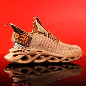 Мужская повседневная обувь с перекрученной подошвой, кроссовки для бега на открытом воздухе, удобные и дышащие, большого размера, модные сетчатые летние новые туфли 6.5 небесно-голубой