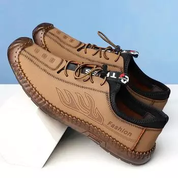 Мужская повседневная обувь с принтом, эластичная лента, мужские теннисные кроссовки, мужские мягкие мокасины, удобная обувь для вождения, мужская обувь с круглым носком 38 хаки