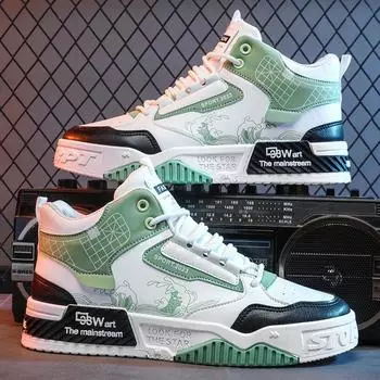 Мужская повседневная обувь с высоким верхом, мужская спортивная обувь на толстой подошве, кроссовки для мужчин, уличная обувь для ходьбы 39