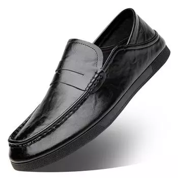 Мужская повседневная обувь Sapato Masculino Туфли больших размеров из натуральной кожи Мужские роскошные мокасины 6