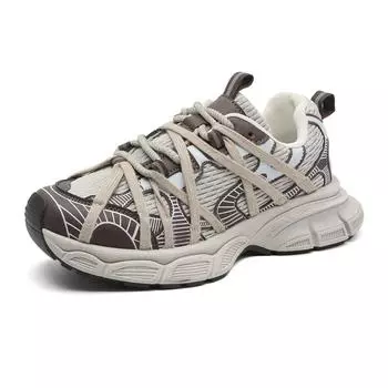 Мужская повседневная обувь серебристая обувь для бега для пары мужская звезда тот же стиль плоская спортивная нескользящая женская обувь 2025 новые сетчатые кроссовки 39 кофейный