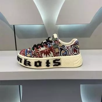 Мужская повседневная обувь, трендовые дизайнерские туфли для скейтбординга, плоские кроссовки на шнуровке, платформа, увеличенная высота, вулканизированная обувь для ходьбы 39