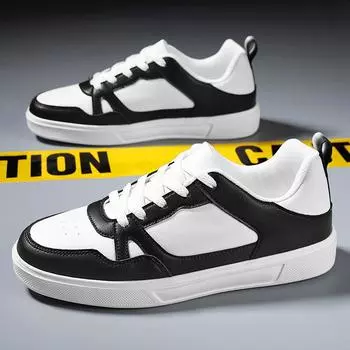 Мужская повседневная обувь Универсальная для всех сезонов Удобная и прочная Мягкая пятка Легкие прогулочные мужские кроссовки на плоской подошве 36 черный белый