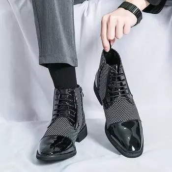 Мужская повседневная обувь Высококачественная деловая кожаная обувь Новая модная официальная обувь 38