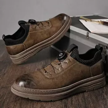 Мужская повседневная обувь в деловом стиле в британском стиле, деловая обувь для офиса, мужская повседневная обувь из натуральной кожи, модные туфли-оксфорды 38