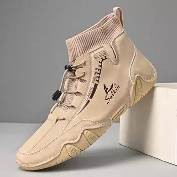 Мужская повседневная обувь, высокие уличные кроссовки 39 синий