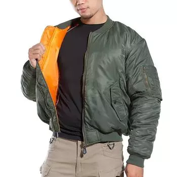 Мужская повседневная однотонная куртка-бомбер на молнии, повседневная красивая мужская куртка на весну и осень-зиму S красный