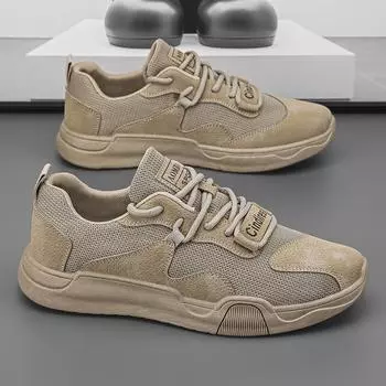 Мужская повседневная осенняя вулканизированная обувь для прогулок на открытом воздухе, спортивная обувь с мягкой подошвой, удобная дышащая сетка, модные кроссовки для бега 39 серый