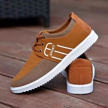 Мужская повседневная парусиновая обувь, весенняя легкая спортивная обувь, нескользящие дышащие кроссовки, рабочая обувь для вождения 39 чёрный