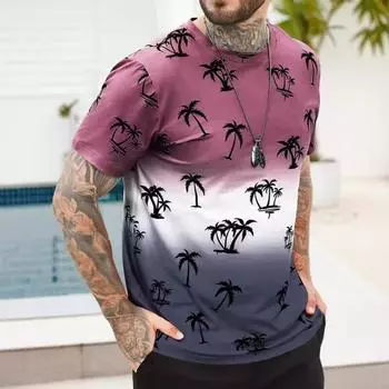 Мужская повседневная повседневная модная футболка с графикой 3D-печатью S