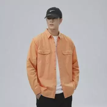 Мужская повседневная рубашка Fengshe из хлопка в японском стиле — с короткими/длинными рукавами, свободного кроя и двойными карманами, идеально подходит для весны. 2XL чёрный