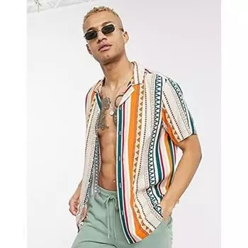 Мужская повседневная рубашка LookMark|| Рубашка для мужчин|| Мужская стильная рубашка || Мужская рубашка с принтом S