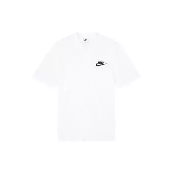 Мужская повседневная рубашка поло Nike Sportswear Solid Logo, белые 909747-100 XXL