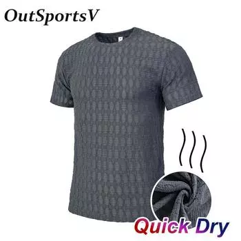 Мужская повседневная серая быстросохнущая дышащая летняя одежда с коротким рукавом футболки толстовки для тренировок спортивные топы для фитнеса блузки для мужчин нижние рубашки S серый