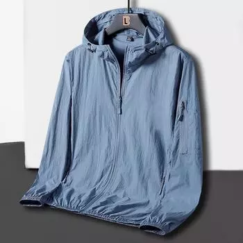 Мужская повседневная солнцезащитная куртка Softshell с капюшоном больших размеров, легкая дышащая куртка 4XL чёрный