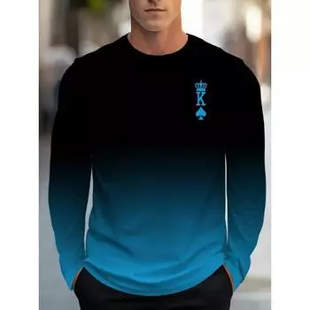 Мужская повседневная спортивная футболка с коротким рукавом - Летняя градиентная расцветка S