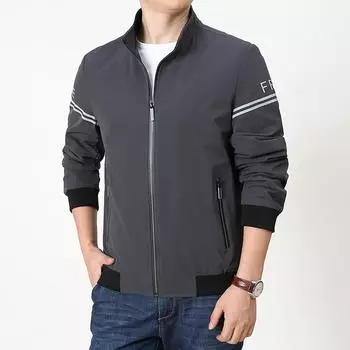 Мужская повседневная спортивная куртка весна и осень новый модный мужской свободный топ корейская версия пальто M