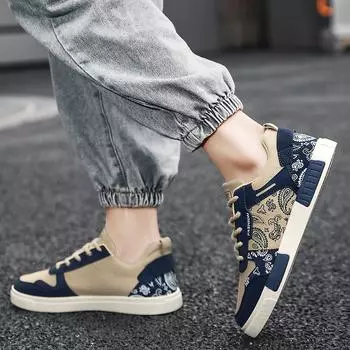 Мужская повседневная спортивная обувь для сноуборда на весну и осень, индивидуальный дизайн, парусиновые туфли со шнуровкой спереди 45 синий