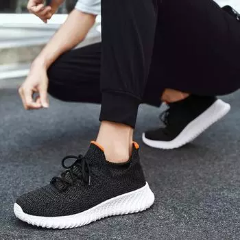 Мужская повседневная спортивная обувь, легкие кроссовки, белые уличные кроссовки с дышащей сеткой, черные кроссовки для бега, спортивные кроссовки для бега, теннисные туфли 39 чёрный