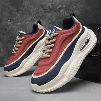 Мужская повседневная спортивная обувь, модная обувь для скейтбординга на толстой подошве, модная и удобная мужская обувь, подходящая для активного отдыха 39