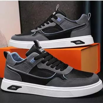 Мужская повседневная спортивная обувь, теннисные туфли, износостойкие кроссовки, дышащие, нескользящие и универсальные кроссовки на плоской подошве 39