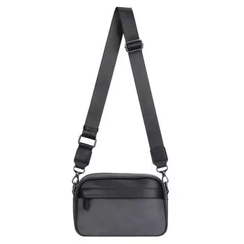 Мужская повседневная сумка через плечо, маленькая квадратная сумка-слинг для деловых поездок (серый)