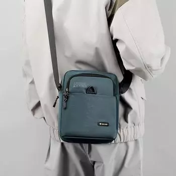 Мужская повседневная сумка через плечо, персонализированная мужская сумка в уличном стиле, сумка-рюкзак большой вместимости серый