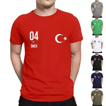 Мужская повседневная свободная футболка с принтом, пуловер с круглым вырезом, топ с короткими рукавами S серый