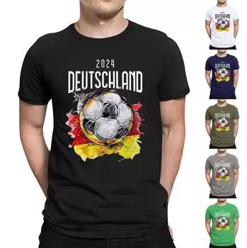 Мужская повседневная свободная футболка с принтом, пуловер с круглым вырезом, топ с короткими рукавами L чёрный