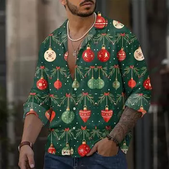 Мужская повседневная свободная рубашка с длинными рукавами, модная рубашка с лацканами, топ L армия зеленый