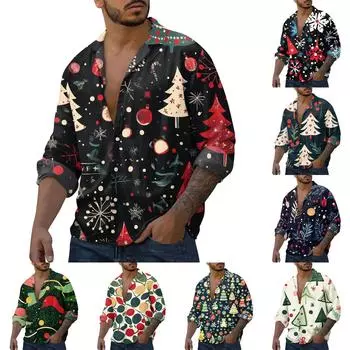 Мужская повседневная свободная рубашка с длинными рукавами, модная рубашка с лацканами, топ L армия зеленый