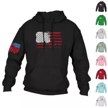 Мужская повседневная свободная толстовка с капюшоном и длинным рукавом с принтом и карманами M