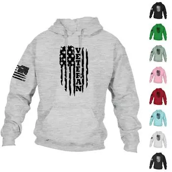 Мужская повседневная свободная толстовка с капюшоном и длинным рукавом с принтом и карманами XL чёрный