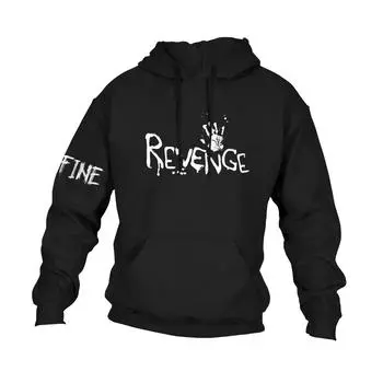 Мужская повседневная свободная толстовка с капюшоном и длинным рукавом с карманом и принтом на Хэллоуин XXL чёрный