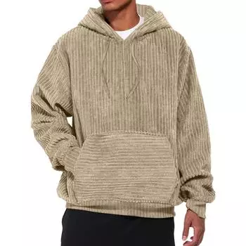 Мужская повседневная толстовка в стиле ретро с градиентным принтом L бежевый